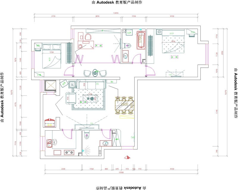 鐵道部設計方案現代簡約風格戶型圖裝修效果圖