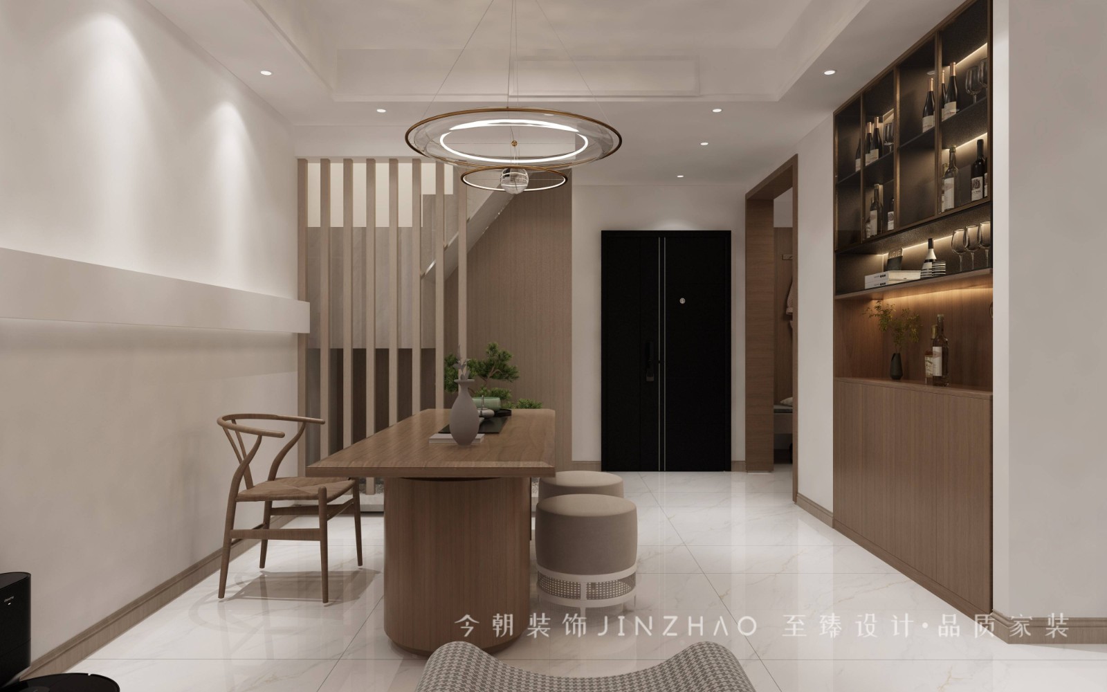 奧園小區267㎡下躍現代簡約風格書房裝修效果圖