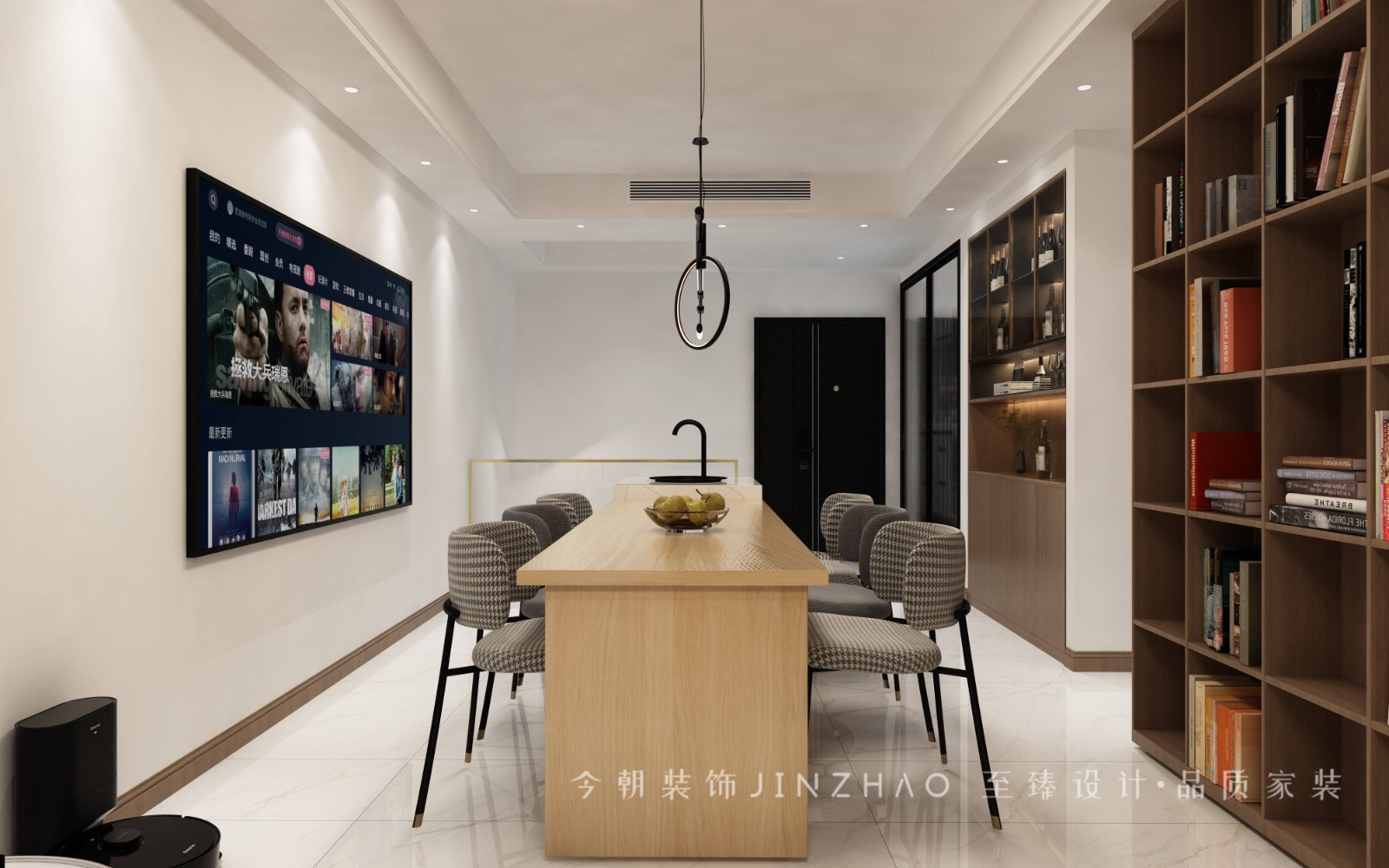 奧園小區267㎡下躍現代簡約風格餐廳裝修效果圖